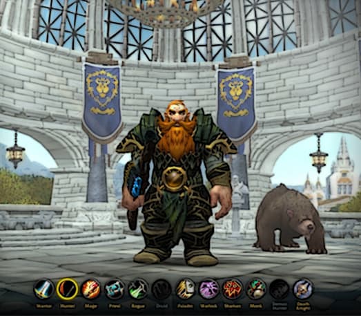 Fresh WoW character customization screen