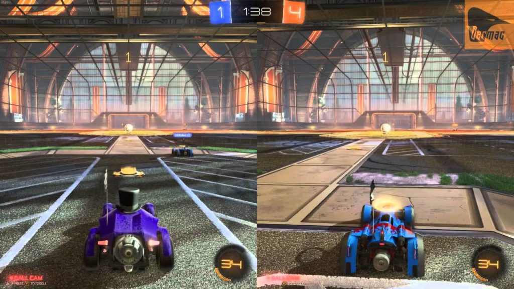 rocket league split screen